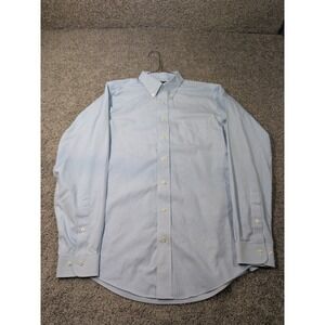 Brooks Brothers Non-Iron Light Blue Micro Check Button Down Shirt Womens Size 20